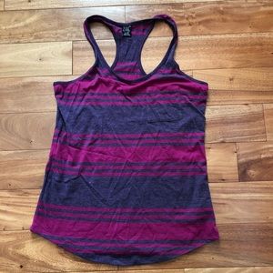 Purple Striped Tank Top